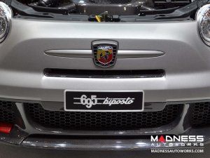 FIAT 500 ABARTH Front Emblem - Matte Gray Finish - 595 Edition